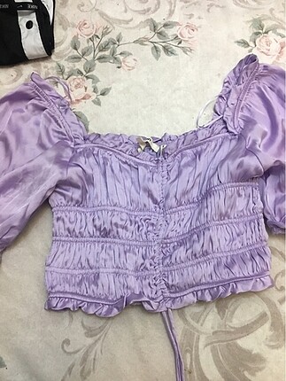 Lila crop üst