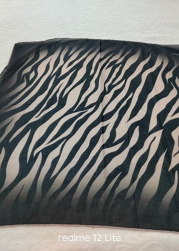 Gri Kadın Modern eşarp - Görsel 2