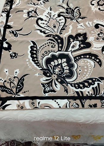 Bohem Tarz Kadın eşarp Kahverengi ve Gri - Görsel 2