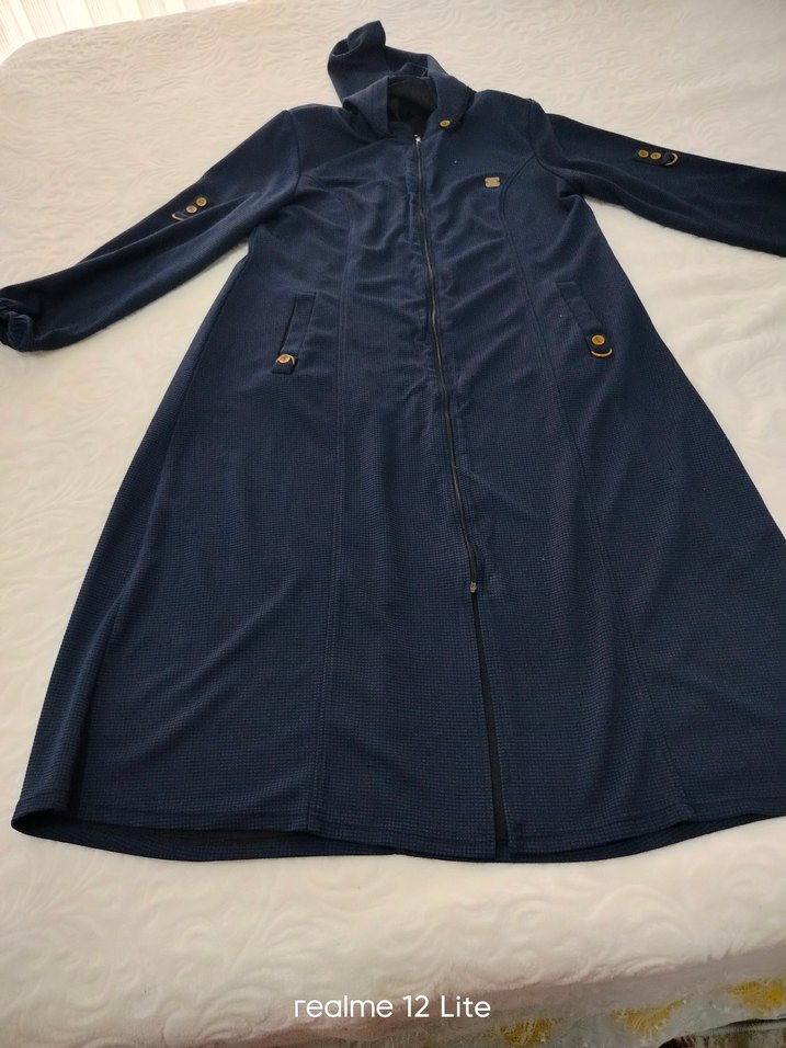 Düğmeli Mavi  Ceket - Görsel 4