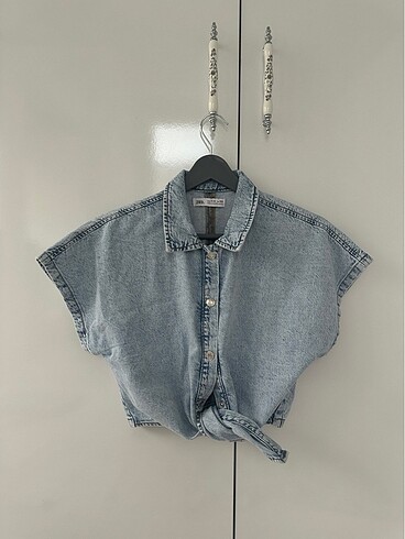 Zara Zara kız çocuk jean gömlek