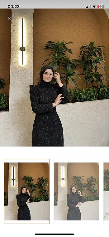 Siyah tesettür abiye