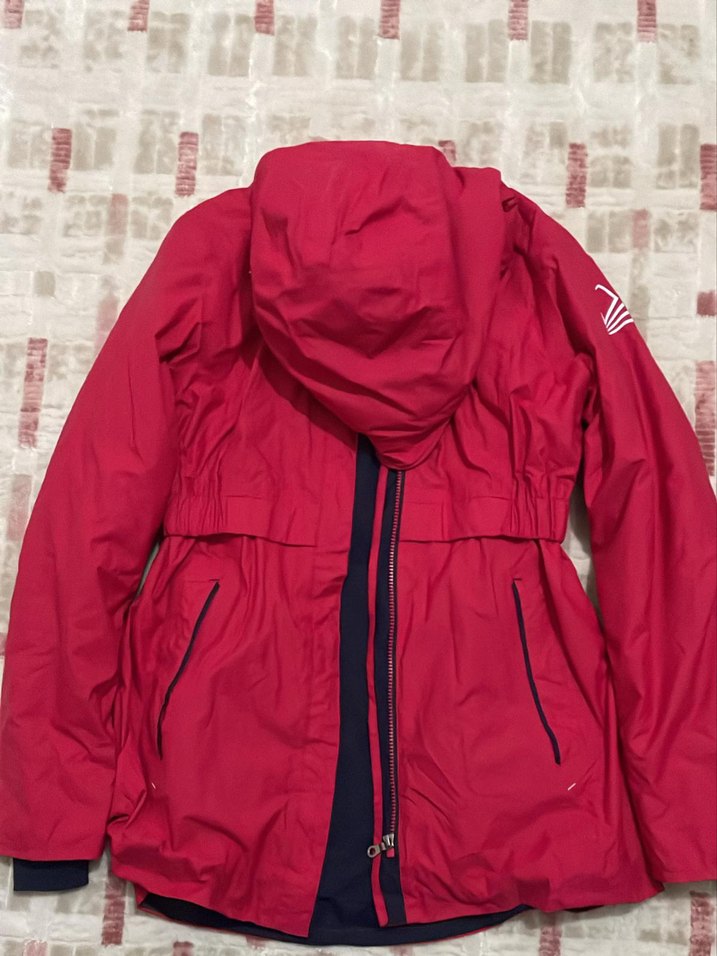 Kadın Parlak Kırmızı Fermuarlı mont - Görsel 2