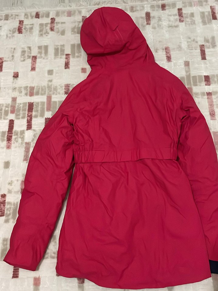 Kadın Parlak Kırmızı Fermuarlı mont - Görsel 3