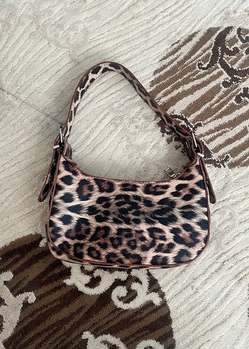 Parlak Leopar Desenli Deri Kadın Çanta - Görsel 3