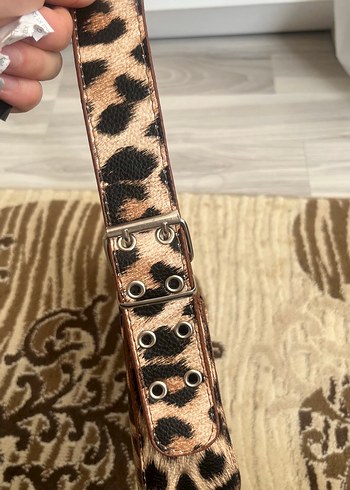 Parlak Leopar Desenli Deri Kadın Çanta - Görsel 2