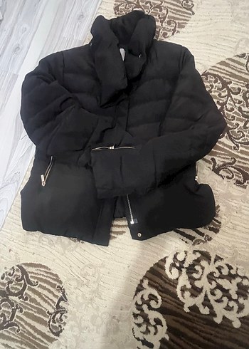 mango Siyah Fermuarlı Kadın Kışlık Mont - Görsel 2