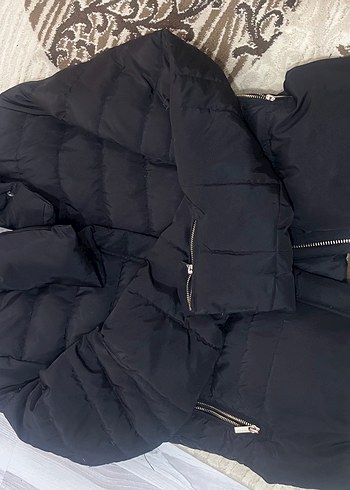 mango Siyah Fermuarlı Kadın Kışlık Mont - Görsel 6