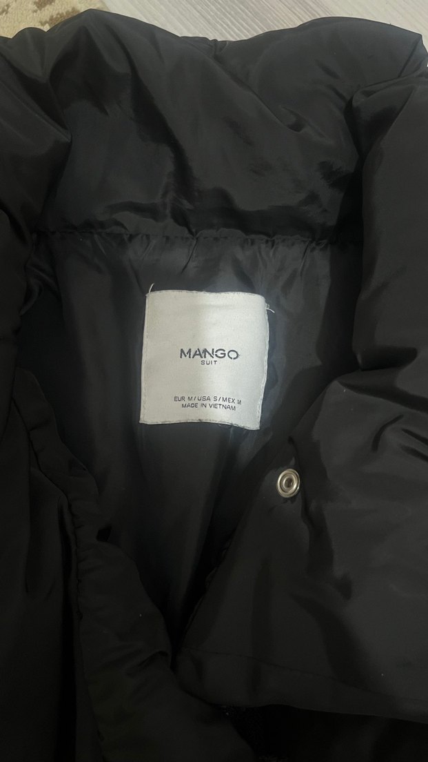 mango Siyah Fermuarlı Kadın Kışlık Mont - Görsel 3