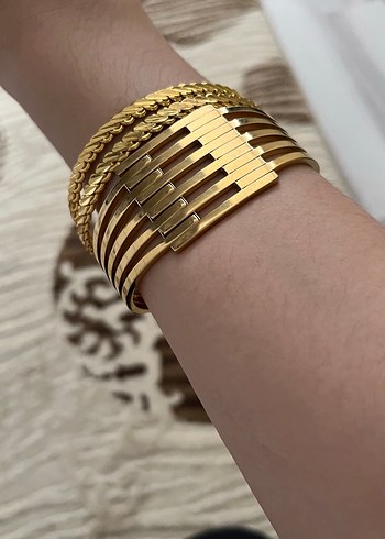 çelik kaburga ve bilezik seti - Görsel 4