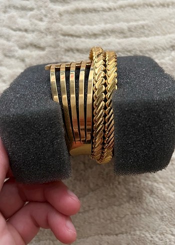 çelik kaburga ve bilezik seti - Görsel 2