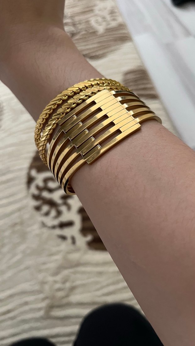 çelik kaburga ve bilezik seti - Görsel 4