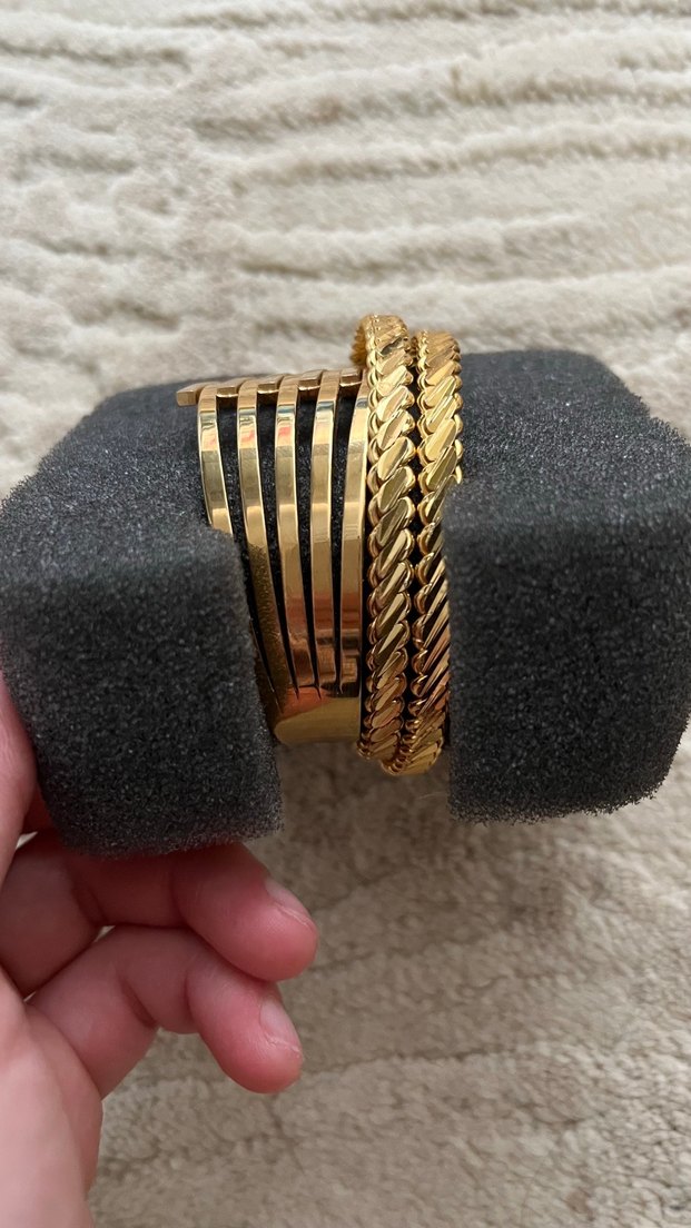 çelik kaburga ve bilezik seti - Görsel 2