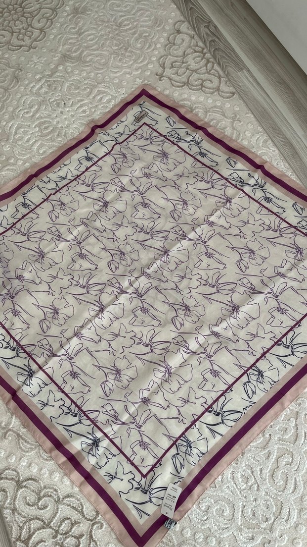 Bohem Stil Mor Gri Kadın eşarp - Görsel 2