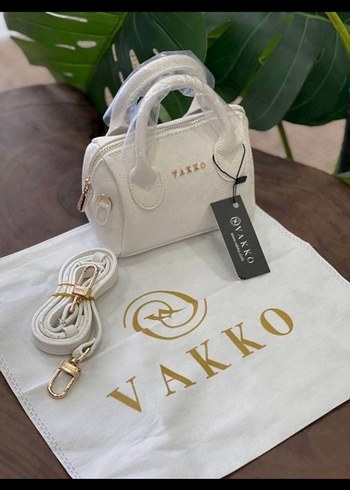 Vakko Beyaz Deri Kadın El Çantası