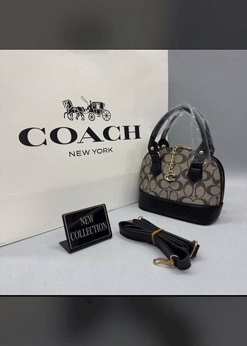 Coach Siyah Deri Klasik Kadın Çanta