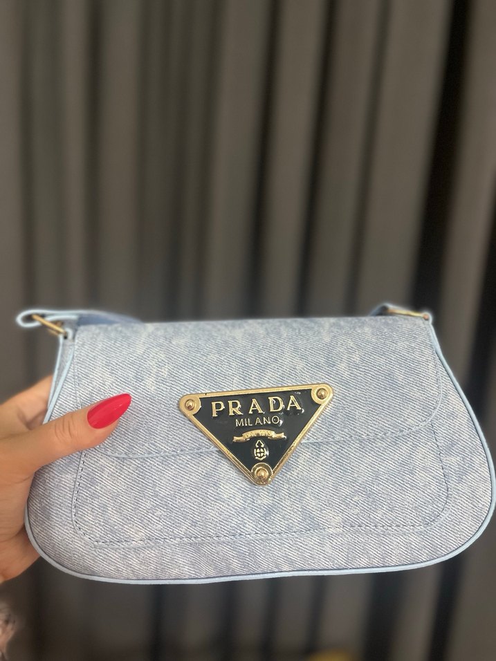 Gri Denim Kadın Omuz Çantası - Görsel 2