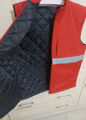 Kırmızı Fermuarlı Erkek Yelek - Görsel 5