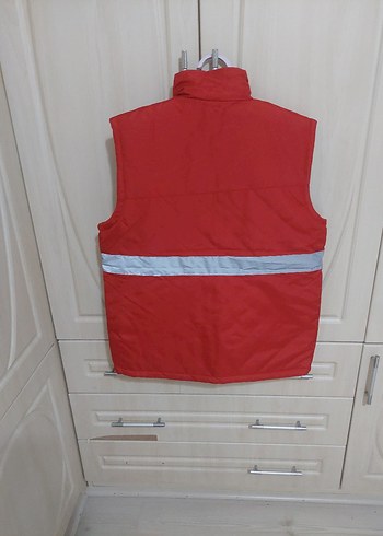 Kırmızı Fermuarlı Erkek Yelek - Görsel 4