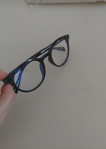 Şeffaf camlı kahverengi minimal gözlük - Görsel 3