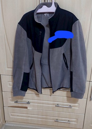 Gri Fermuarlı Erkek Polar Sweatshirt - Görsel 6