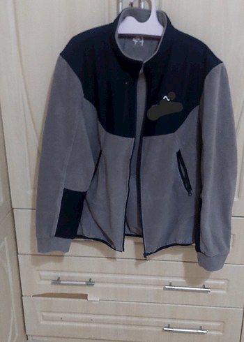 Gri Fermuarlı Erkek Polar Sweatshirt - Görsel 4