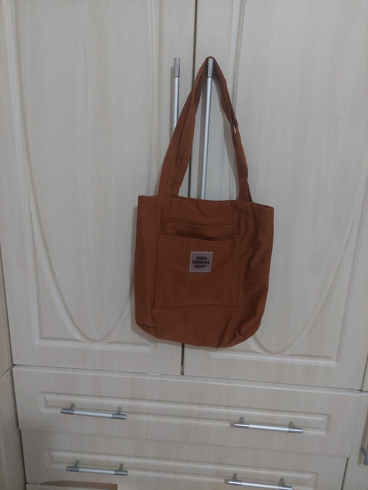 Kahverengi Süet Kadın Omuz Çantası - Görsel 3