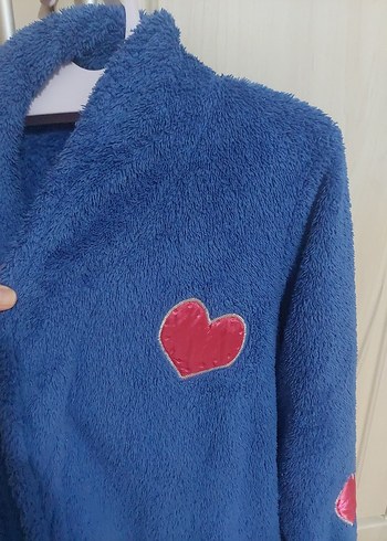 Nakışlı Erkek Çocuk Lacivert Bornoz - Görsel 4