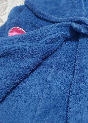 Nakışlı Erkek Çocuk Lacivert Bornoz - Görsel 10