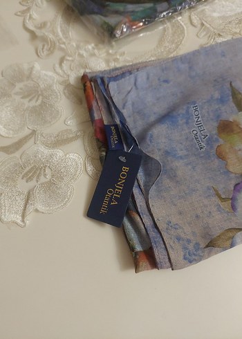 Çok Renkli pamuklu Kadın Fular - Görsel 7