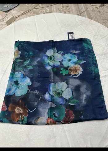 Çok Renkli pamuklu Kadın Fular - Görsel 2