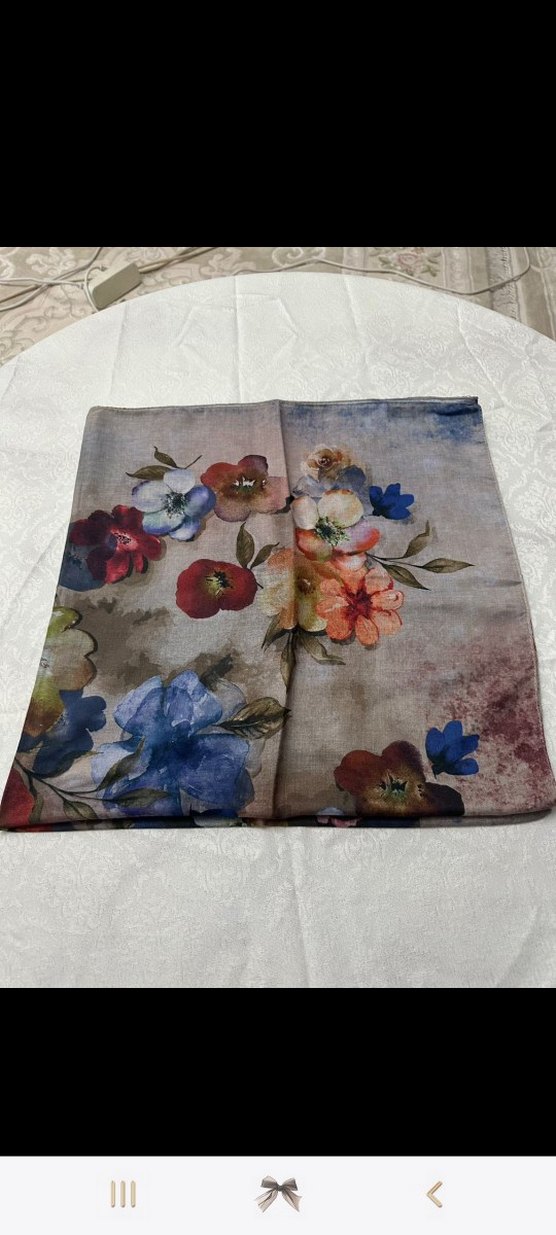 Çok Renkli pamuklu Kadın Fular - Görsel 3