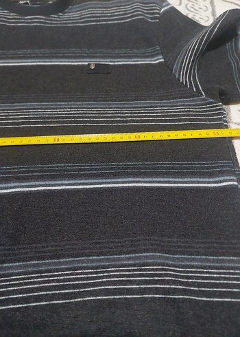 Gri Çizgili Erkek Triko Kazak - Görsel 7
