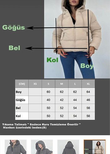 xl Beden LENASSO ŞİŞME MONT