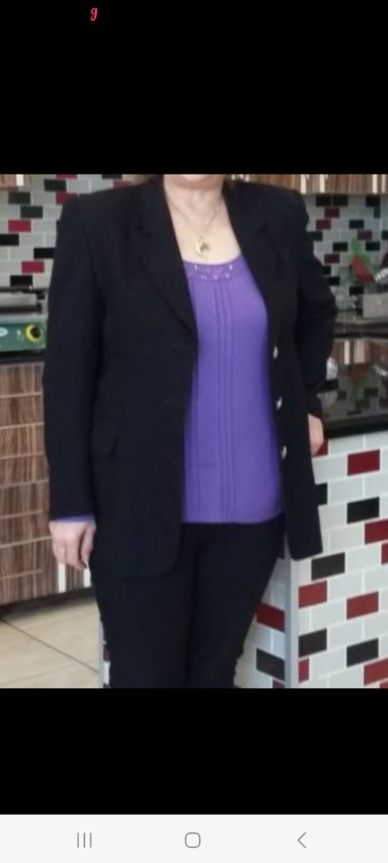 Düğmeli Siyah Kadın Blazer Ceket - Görsel 2