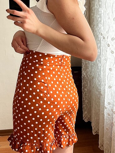 s Beden turuncu Renk Şort etek
