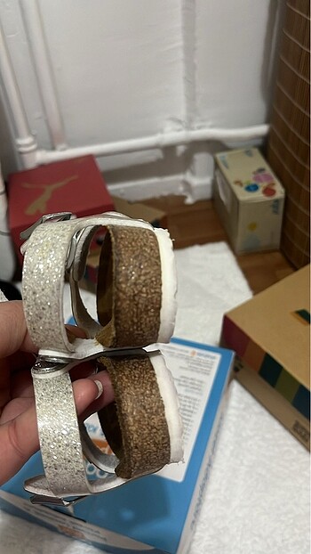 24 Beden beyaz Renk Orjinal birkenstock sandalet