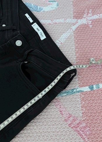 36 Beden MNG Siyah Midi Kadın Denim Jean