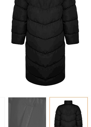 Kadın Siyah Uzun Kışlık Mont - Görsel 2