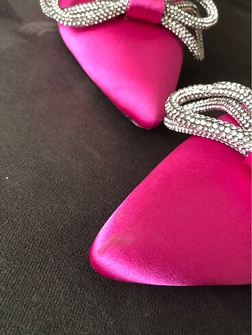 Saten topuklu ayakkabı - Görsel 6