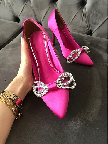 Saten topuklu ayakkabı - Görsel 7