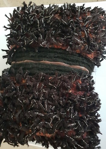 Kahverengi Triko Kapüşonlu El Örgüsü Hırka / Ceket / Mont - Görsel 8