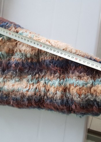 Uzun Örgü Bohem Astarlı Kaban / Hırka / Mont - Görsel 5