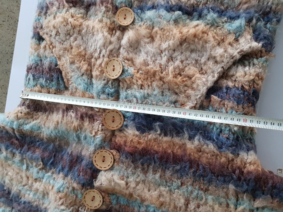 Uzun Örgü Bohem Astarlı Kaban / Hırka / Mont - Görsel 4