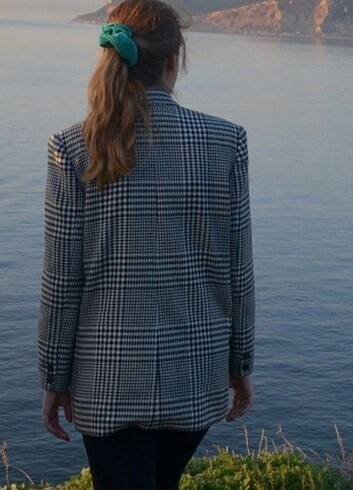 Kaşe Kışlık Ceket Pötikareli - Görsel 3