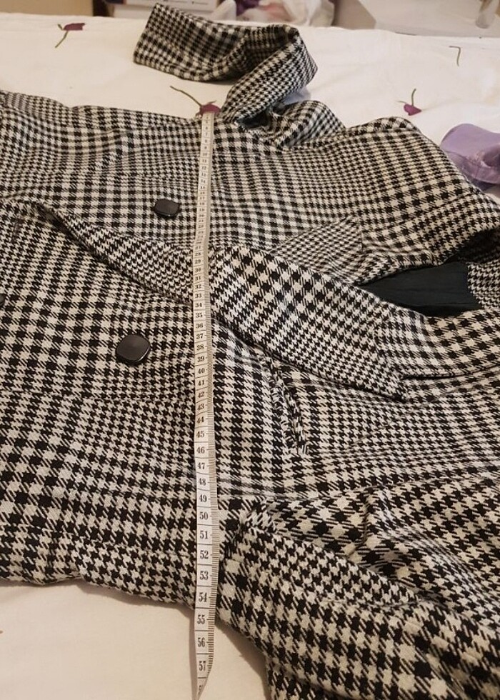 Kaşe Kışlık Ceket Pötikareli - Görsel 5