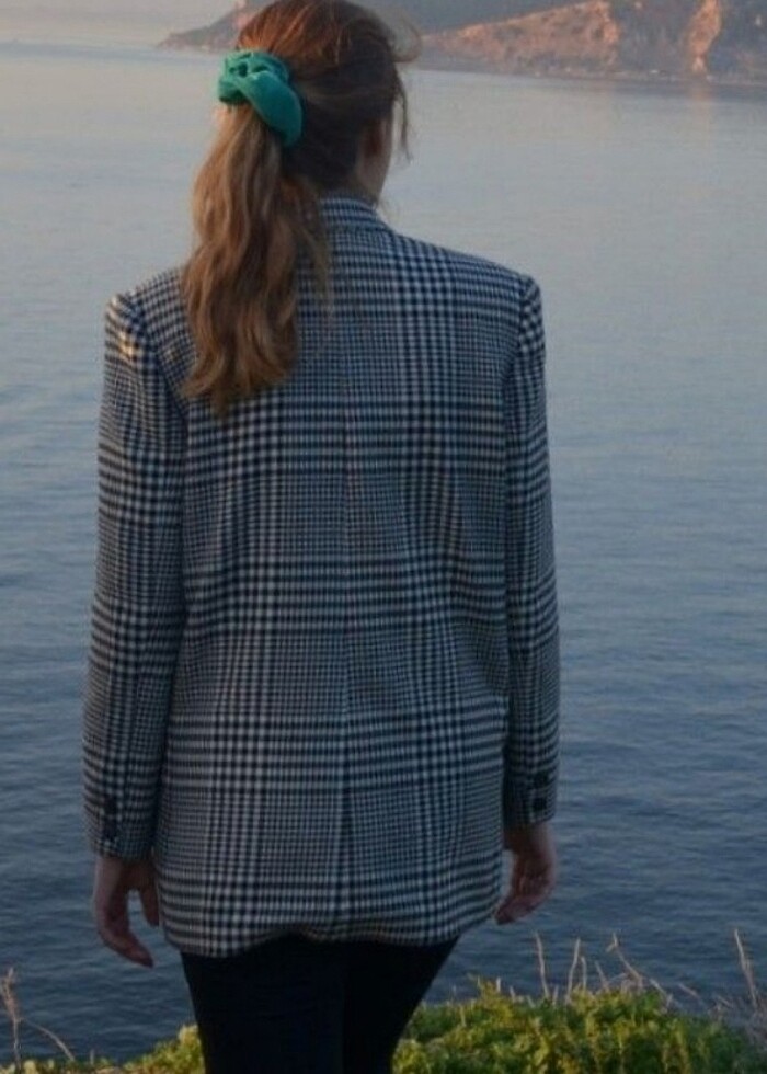 Kaşe Kışlık Ceket Pötikareli - Görsel 3