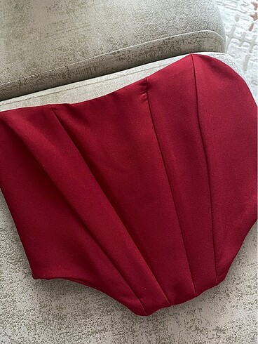 Trendyol & Milla BORDO Korse Crop
