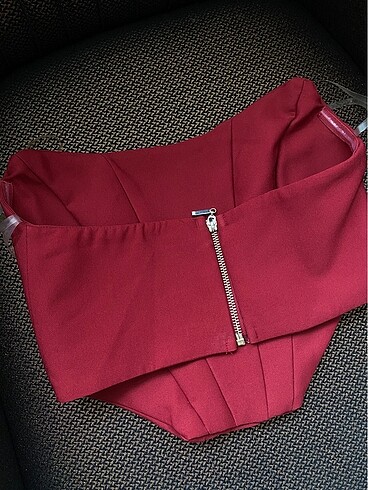 s Beden bordo Renk BORDO Korse Crop