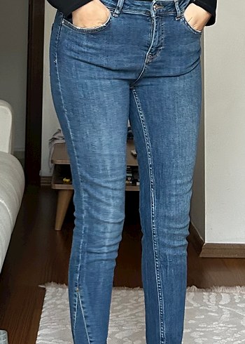 Network Mavi Yuksek Bel Dar Kesim Jean